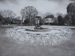 lost lace - artists  impression charcoal 55x75cm